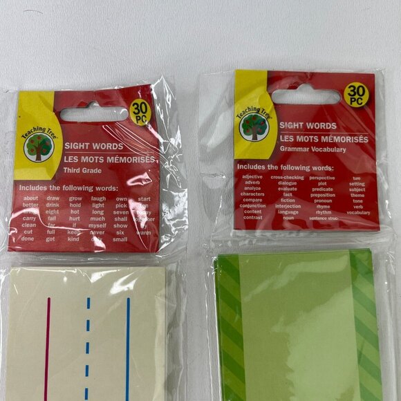 Lot of 4 Teaching Tree Sight Card Strip 3rd Grade, Grammer, Math, Social Studies - Picture 3 of 6